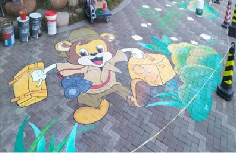  固始夏季画地面彩绘会遇到的问题