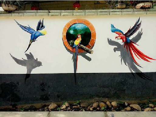  固始视觉错位-3D墙绘设计