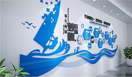 固始海浪主题文化墙如何设计？
