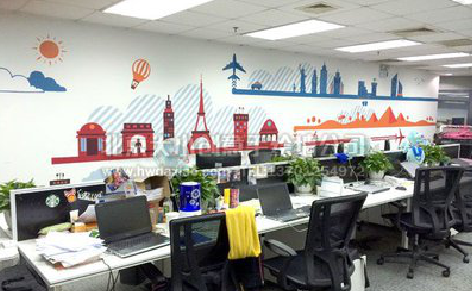  固始教你设计办公室墙绘的方法。