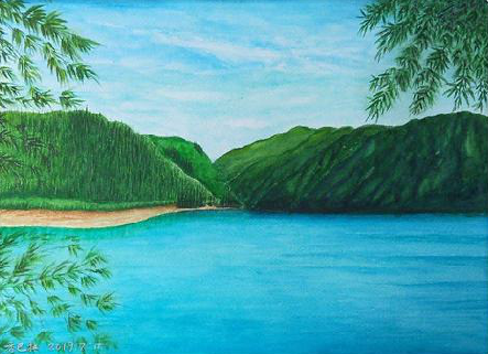  固始在墙绘中，如何绘画绿水青山？